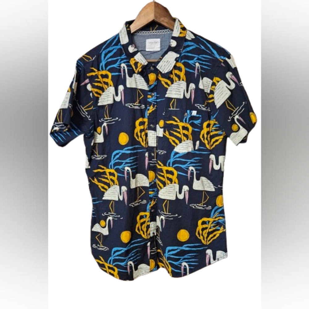 Sovereign Code Graphic Print Button Down Shirt